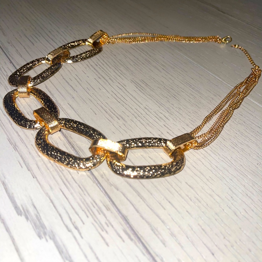 Gold statement necklace